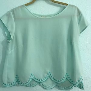 Pac sun blue medium crop top
